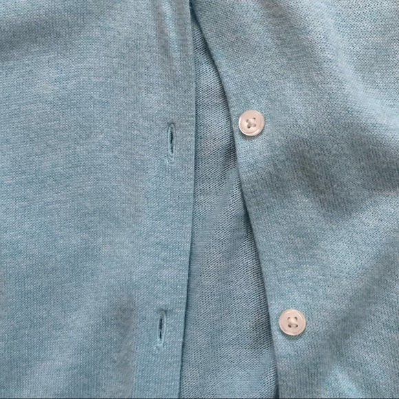 Banana Republic Light Blue Button Up Long Sleeve Cardigan - Size Small - Picture 4 of 6